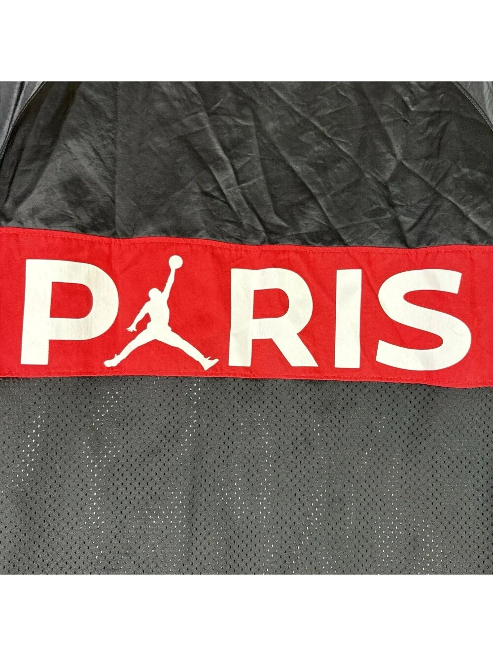Nike Air Jordan PSG Paris Saint Germain Windbreaker Jacket Black Red Blue XXL 2X